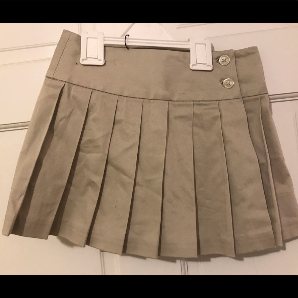 Ralph Lauren pleated khaki skirt uniform NWOT